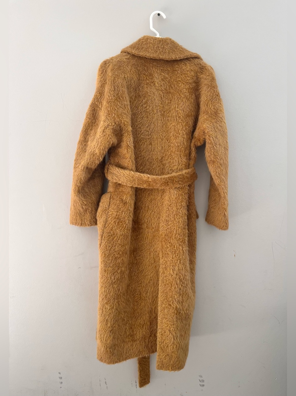 NWT Ulla Johnson Rosetta Alpaca Wool Reversible Belted Faux Fur Coat Size Petite - Picture 6 of 9
